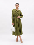 Draped green Co-ord Top & Skirt Set
